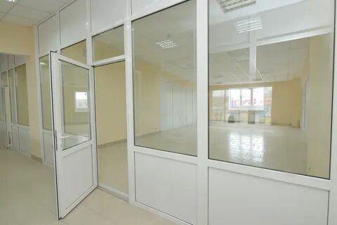 Офисные перегородки ПВХ, со стеклом и сэндвич-панелью